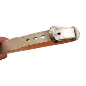 Vintage 1980s Womens Cowgirl Western Belt 30" Nocona White NEW NWT